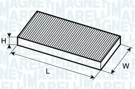 350203061410 Фільтр, повітря у внутрішньому просторі MAGNETI MARELLI підбір по vin на Brocar