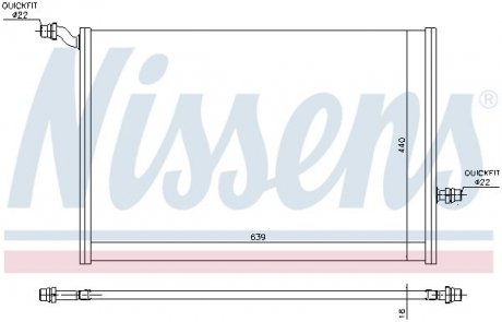 627032 Chłodnica MERCEDES C-CLASS W 205 14- NISSENS підбір по vin на Brocar