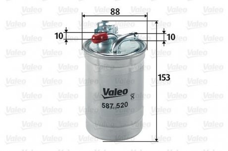 587520 Топливный фильтр VALEO підбір по vin на Brocar