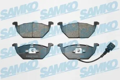 5SP692 Гальм.колодки диск. Audi A3 1.6I 16V/ 1.8I 20V/ 1.9TDI 96-// Skoda Octavia 1.4I/ 1.6I/ 1.9TDI/ 2.0I 00- SAMKO підбір по vin на Brocar