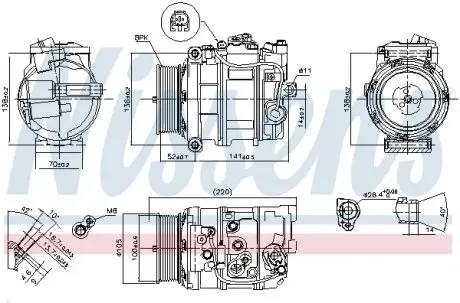 890197 Компресор NISSENS підбір по vin на Brocar