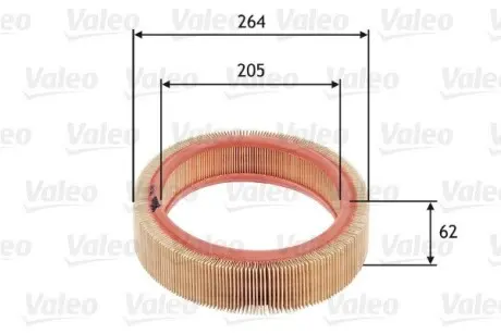585607 Повітряний фільтр VALEO підбір по vin на Brocar