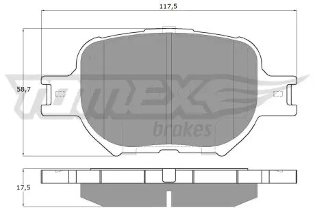 1562 KLOCKI HAMULC. TOYOTA COROLLA 01-04 TOMEX підбір по vin на Brocar