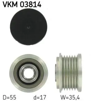 VKM03814 Шків генератора SKF підбір по vin на Brocar