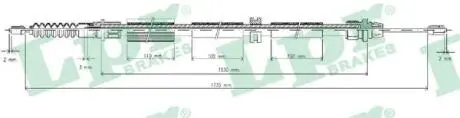 C0262B Трос, стояночная тормозная система LPR подбор по vin на Brocar