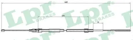 C0651B Трос, стояночная тормозная система LPR підбір по vin на Brocar