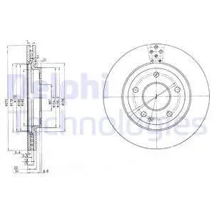 BG3709 Тормозной диск DELPHI подбор по vin на Brocar