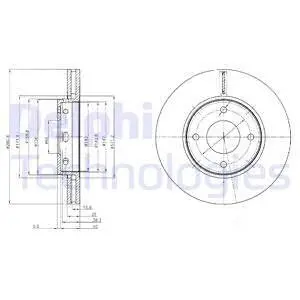 BG4127 Гальмівний диск DELPHI підбір по vin на Brocar
