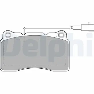 LP2045 Гальмівні колодки, дискове гальмо (набір) DELPHI підбір по vin на Brocar