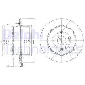 BG3907 Тормозной диск DELPHI підбір по vin на Brocar