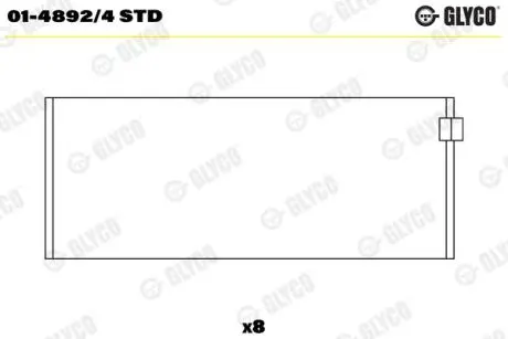 0148924STD Шатунний підшипник GLYCO підбір по vin на Brocar