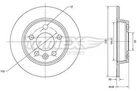 TX7016 TARCZA HAMULC. VW SHARAN 95-10 TYŁ TOMEX підбір по vin на Brocar