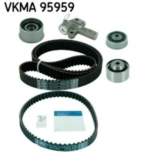 VKMA95959 К-кт. ГРМ (2шт. ременя + 3шт. ролика + натягувач)HYUNDAI SANTAFE 44288 -6 SKF підбір по vin на Brocar