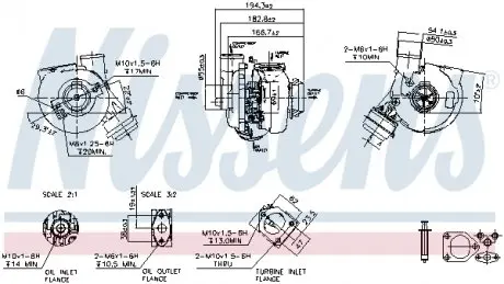 93249 Турбіна BMW 3 E46 (98-) 330d (вир-во Nissens) NISSENS підбір по vin на Brocar