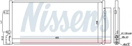 940581 Радіатор кондиціонера NISSENS підбір по vin на Brocar