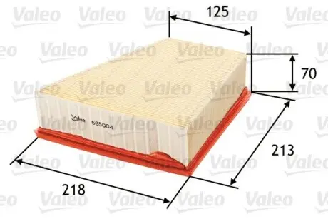 585004 Воздушный фильтр VALEO подбор по vin на Brocar
