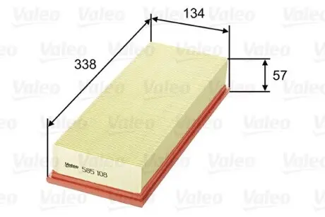 585108 Воздушный фильтр VALEO подбор по vin на Brocar