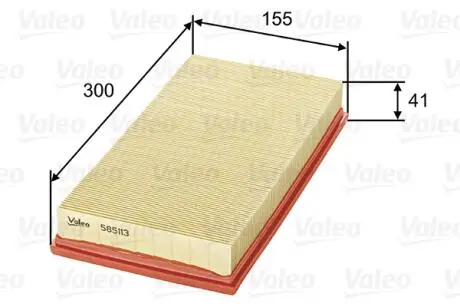 585113 Воздушный фильтр VALEO подбор по vin на Brocar