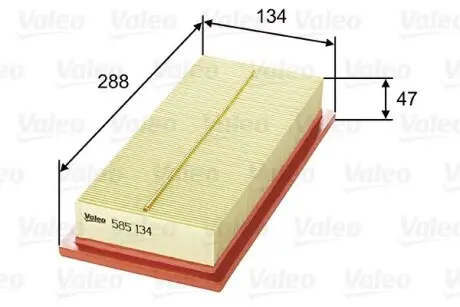 585134 Воздушный фильтр VALEO підбір по vin на Brocar
