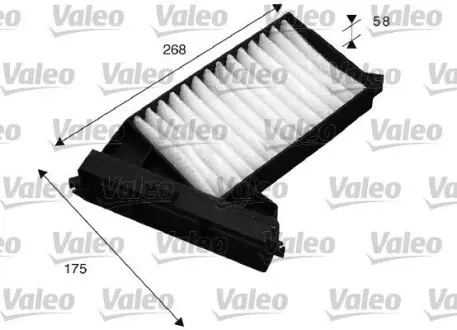715528 Фильтр, воздух во внутренном пространстве VALEO підбір по vin на Brocar