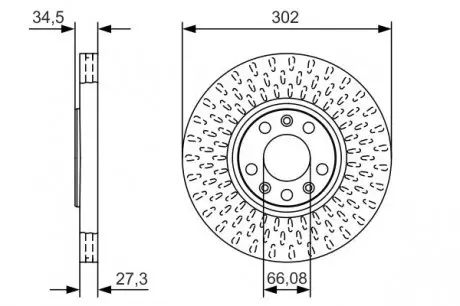 0986479A88 Гальмівний диск BOSCH підбір по vin на Brocar