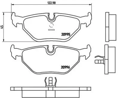 P06011 Гальмівні колодки, дискове гальмо (набір) BREMBO підбір по vin на Brocar