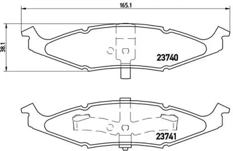 P11009 Гальмівні колодки, дискове гальмо (набір) BREMBO підбір по vin на Brocar