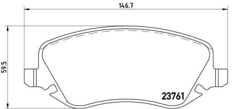 P23088 Тормозные колодки дисковые BREMBO підбір по vin на Brocar