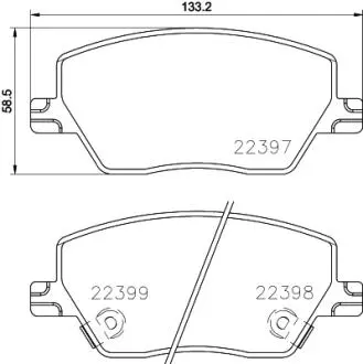 P23170 Гальмівні колодки (набір) BREMBO підбір по vin на Brocar