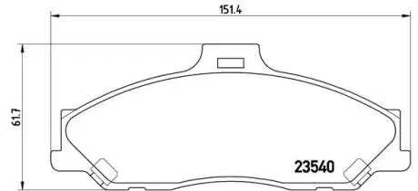 P24051 Гальмівні колодки, дискове гальмо (набір) BREMBO підбір по vin на Brocar