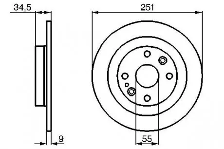 0986478701 Тормозной диск BOSCH підбір по vin на Brocar