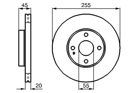 0986478996 Гальмівний диск BOSCH підбір по vin на Brocar