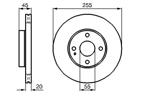 0986478996 Гальмівний диск BOSCH підбір по vin на Brocar