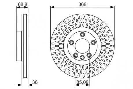 0986479A33 Тормозной диск BOSCH підбір по vin на Brocar
