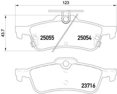 P28070 Комплект тормозных колодок, дисковый тормоз BREMBO підбір по vin на Brocar
