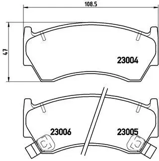 P56033 Гальмівні колодки, дискове гальмо (набір) BREMBO підбір по vin на Brocar