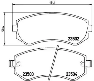 P56039 Гальмівні колодки, дискове гальмо (набір) BREMBO підбір по vin на Brocar
