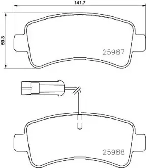 P61130 Гальмівні колодки (набір) BREMBO підбір по vin на Brocar