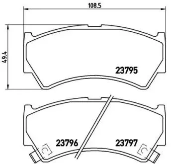 P79013 Комплект тормозных колодок, дисковый тормоз BREMBO подбор по vin на Brocar