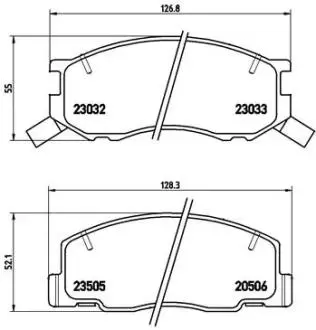 P83093 Гальмівні колодки, дискове гальмо (набір) BREMBO підбір по vin на Brocar