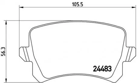P85108 Гальмівна колодка Brembo BREMBO підбір по vin на Brocar