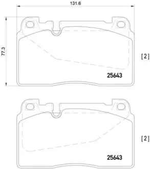 P85123 Гальмівні колодки дискові BREMBO підбір по vin на Brocar