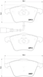 P85129 Комплект тормозных колодок, дисковый тормоз BREMBO подбор по vin на Brocar