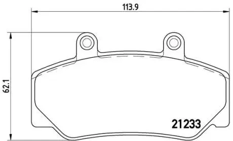 P86006 Гальмівні колодки, дискове гальмо (набір) BREMBO підбір по vin на Brocar