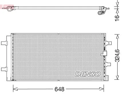 DCN02044 Радіатор кондиціонера DENSO підбір по vin на Brocar