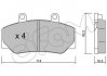Комплект тормозных колодок, дисковый тормоз 822-075-0
