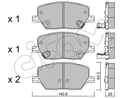 82210010 KLOCKI HAMULC. FIAT 500X 14- PRZÓD CIFAM підбір по vin на Brocar