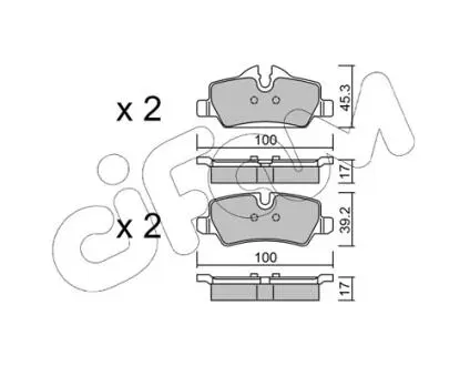82210140 KLOCKI HAMULC. MINI COOPER 13- TYŁ CIFAM підбір по vin на Brocar