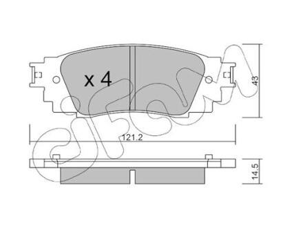 82210890 KLOCKI HAMULC. TOYOTA C-HR 16- TYŁ CIFAM підбір по vin на Brocar