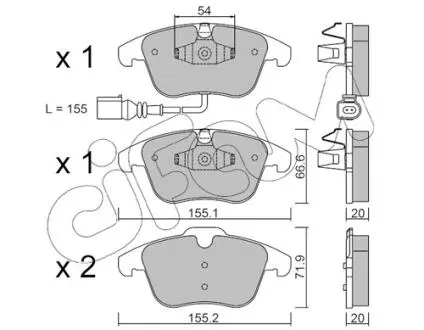 8226751 KLOCKI HAMULC. VW TIGUAN 07- PRZÓD CIFAM подбор по vin на Brocar